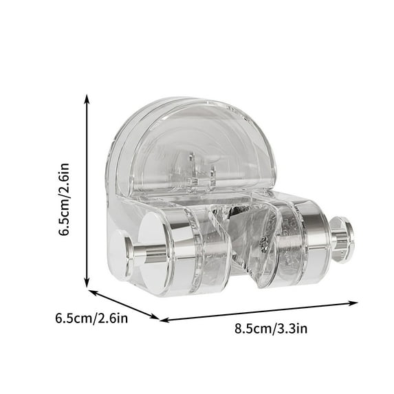 Adjustable Suction Cup Shower Head Holder | No-Drill Bathroom Hook for Handheld Showerheads | Heavy Duty PET+ABS Material | Multi-Angle Adjustable Stand with Removable Hooks (1 Pack)