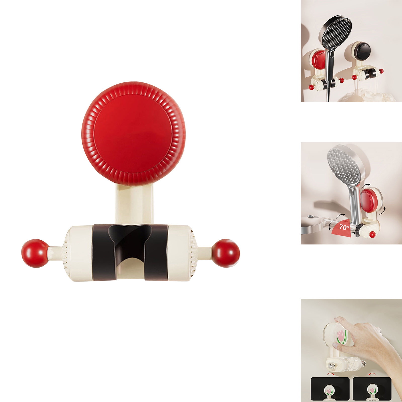 Adjustable Suction Cup Shower Holder, 2024 New Upgrade Handheld Shower