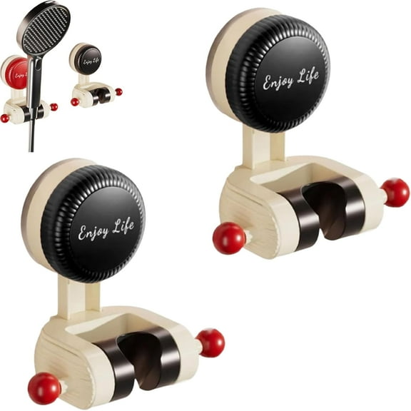 Adjustable Suction Cup Shower Holder, Bathroom Wall Mounted Head Bracket Suction, No Punch Universal Shower Stand, Shower Head Suction Cup Fixation