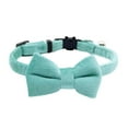 thumbnail image 1 of Adjustable Suede Bow Collar with Bell for Small Dogs and Cats, Soft and Wear-Resistant, 1 of 9