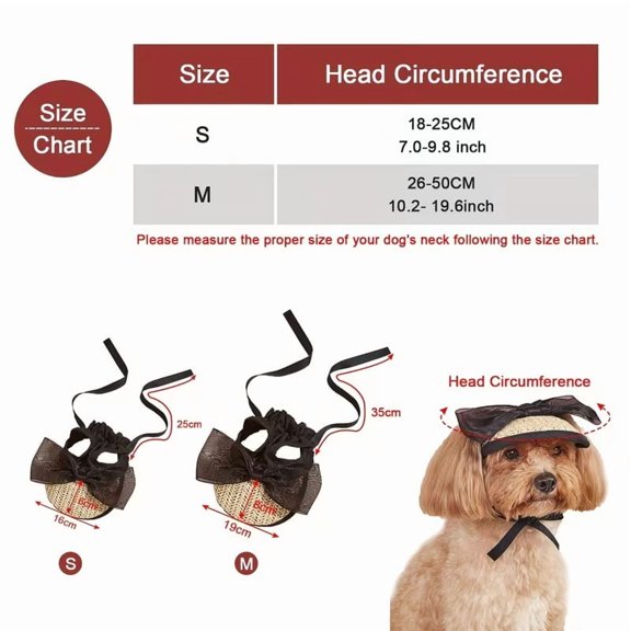 Adjustable Summer Pet Sunshade Hat with Lace Bow - Stylish Sun Protection for Dogs and Cats