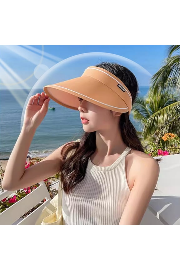 Adjustable Sun Hat for Women & Men - UPF 50+ Sun Protection Wide Brims Visor with Sweatband - Foldable Travel Hat for Beach, Hiking, Riding