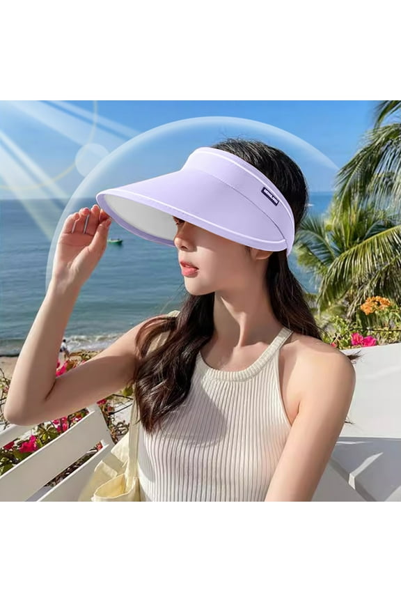 Adjustable Sun Hat for Women & Men - UPF 50+ Sun Protection Wide Brims Visor with Sweatband - Foldable Travel Hat for Beach, Hiking, Riding
