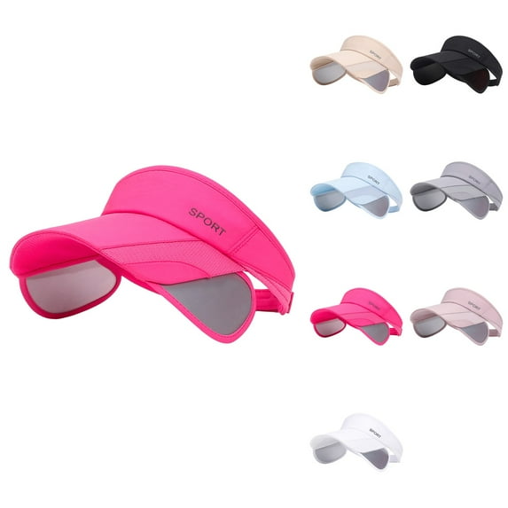 Adjustable Sun Hat for Women, UV Protection Beach & Tennis Visor with Retractable Brim, Lightweight Golf Cap for Outdoor Activities