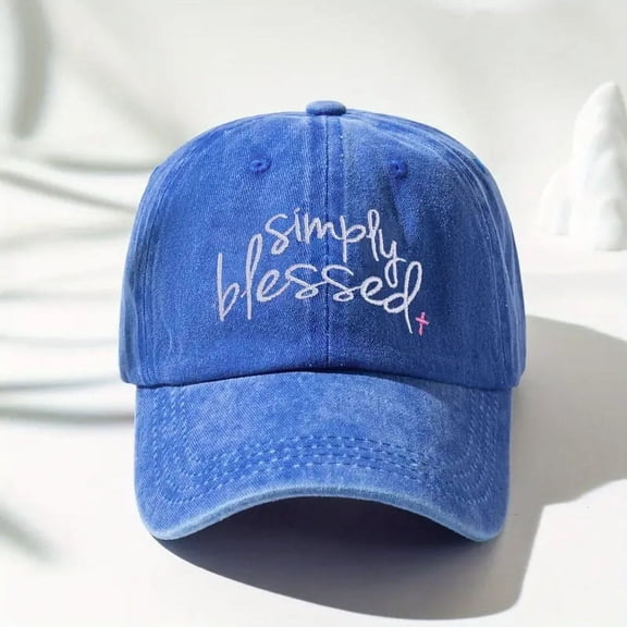 Adjustable Sun Hats For Men Simply Blessed Embroidery Baseball Cap