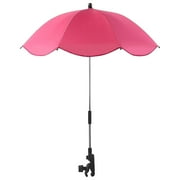Adjustable Sun Shade Umbrella with Clamp for Strollers, Beach Chairs, and Wheelchairs - Foldable Travel Umbrella for Toddlers