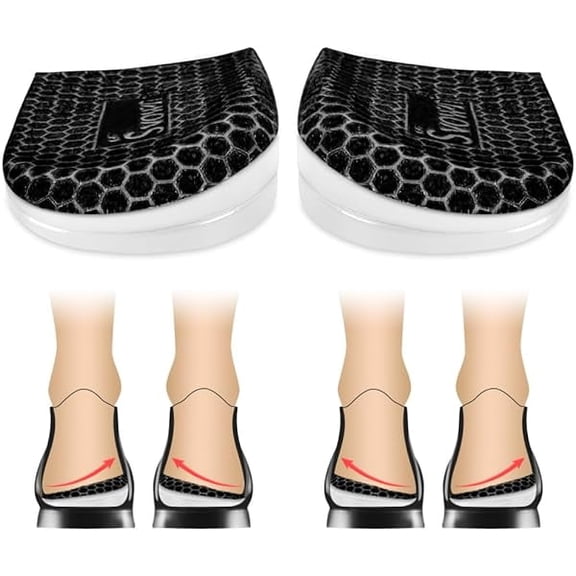 Adjustable Supination Overpronation Insoles - Anti-Slip Medial Lateral Heel Wedge for Foot Alignment, Knee Pain Relief, Bow Legs & Osteoarthritis - Available in Black, Sizes L (W 8-12) & M (7.5-14)