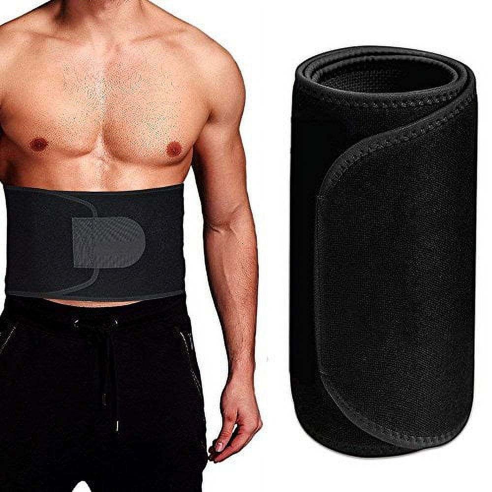  Waist Trimmer Ab Trainer, Weight Loss Sweat Wrap Sauna Belt for  Women and Men. Waist Slimming, Stomach and Belly Fat Burner Black : Sports  & Outdoors