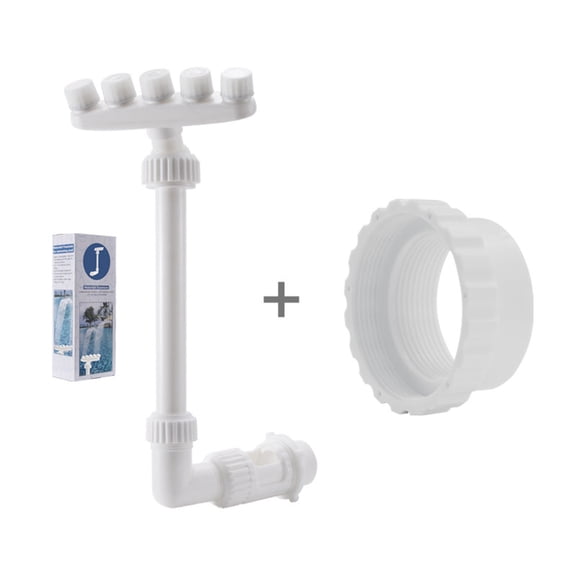 Water Pipe Nozzle Water Feature for Pools 360° Sprinkler System with Five Nozzles for Above Ground and Inground Pools