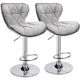 thumbnail image 1 of Adjustable Swivel Shell Back Hydraulic Chair Bar Stool, Set of 2,Hot-Stamping Cloth, 1 of 5