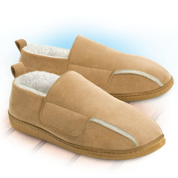 Adjustable Swollen Feet Loafers Ladies, Tan, Small