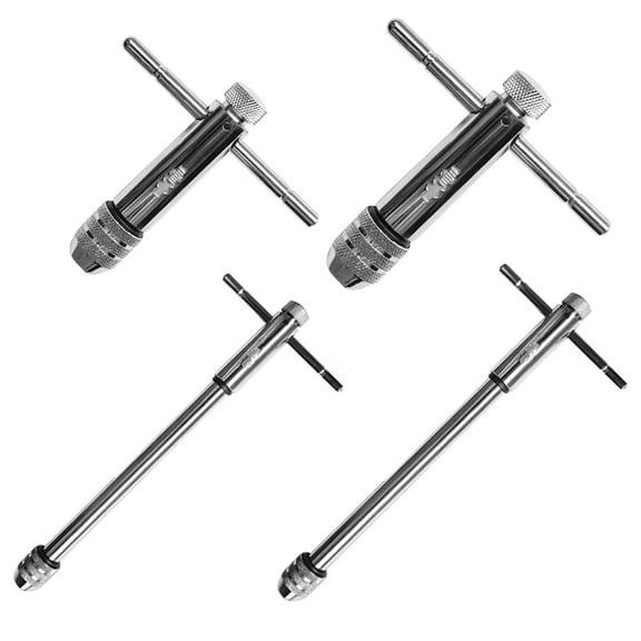 Adjustable T-Handle Ratchet Tap Wrench Reamer Hand Manual Holder Wrench M3-M8 M5- Metric T-Shaped Tap Hand Tapping