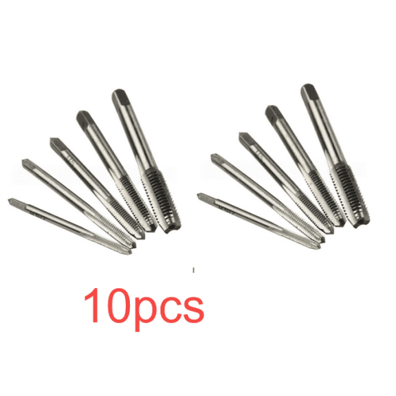 Adjustable T-Handle Ratchet Tap Wrench Set for M3-M8 and M5-M12, Alloy Steel Thread Tool Kit with 10 Taps for Metalworking, DIY Repair and Machinery(10)