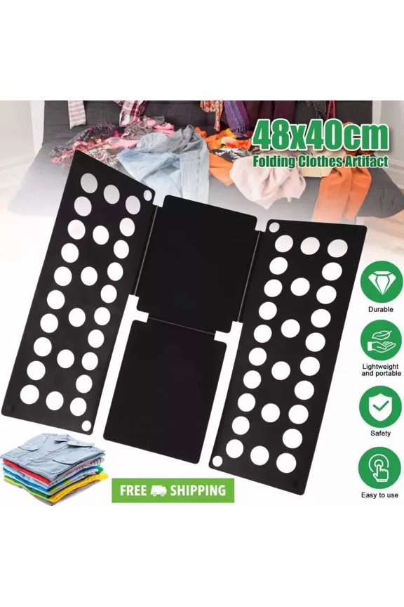?? Adjustable T-Shirt Clothes Fast Folder Board Laundry Organizer For Child New