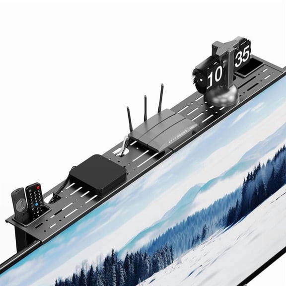 Adjustable TV Top Shelf, Floating TV Stand, Universal Monitor Shelf for Soundbar, Game Console, Cable Box,Router Shelves