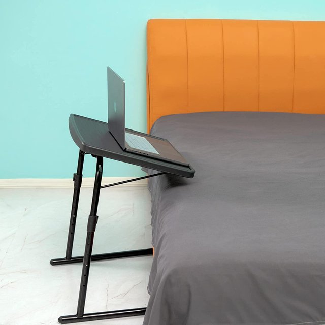 Adjustable TV Tray Folding Table Trays with 6 Height & 3 Tilt Angle Bed
