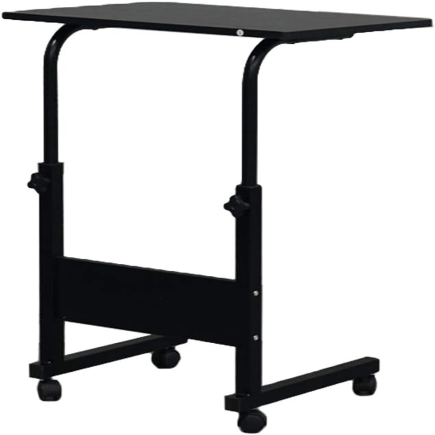 Adjustable TV Tray Portable Couch C Dinner Tray with Wheels for