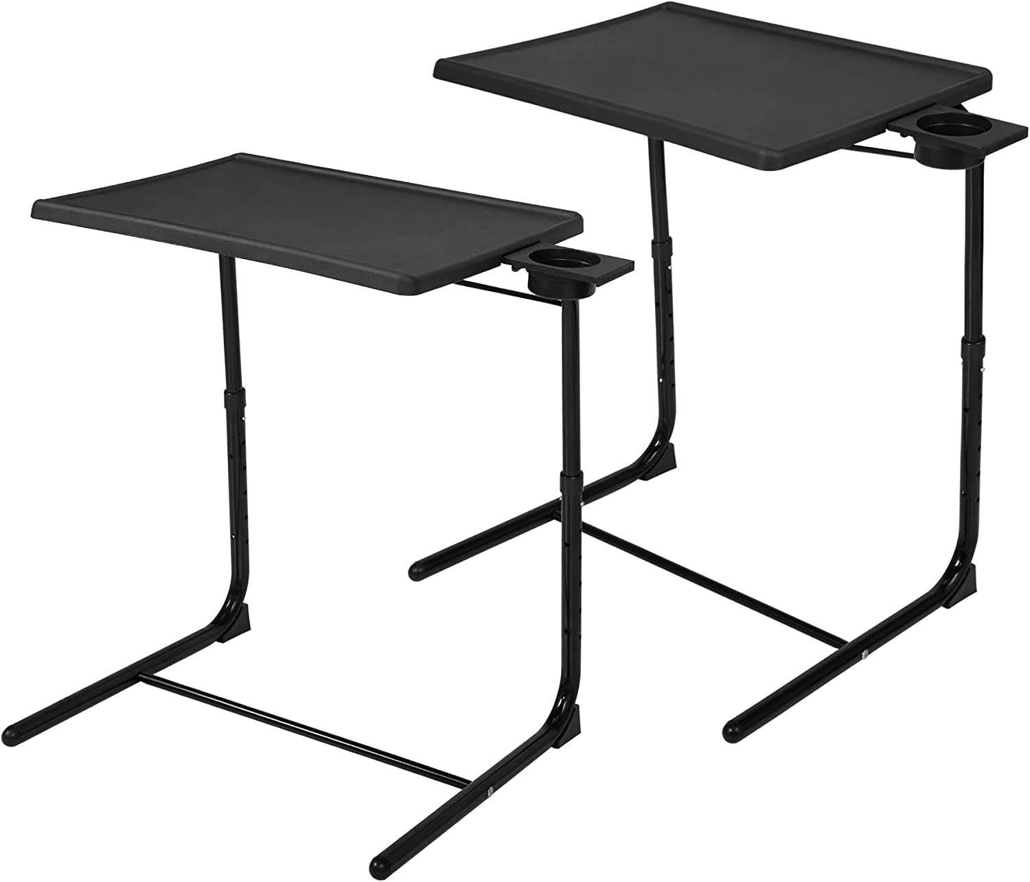 Adjustable TV Tray,TV Trays Table for Eating on Bed & Sofa,Folding Laptop Table with 6 Height