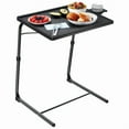 thumbnail image 1 of Adjustable TV Tray Table - 6 Height & 3 Tilt Settings, Foldable Steel/Plastic Bed & Sofa Table for Elderly, Restaurants, Home (1/2 Pack), 1 of 9