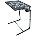thumbnail image 1 of Adjustable TV Tray Table - Folding Portable Tray with Height & Angle Adjustments, Sturdy, Rotating Cup Holder for Dining, Laptop, Sofa Snack, and Living Room Use - Black, 1 of 7