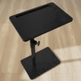 thumbnail image 1 of Sofa Armrest Tray Table for Couch,Side Tv Tray Table, Bamboo Table, Bed Table Adjustable Height Tray Table for Bed Chair or Sofa, Includes Tablet Phone Slot,Black, 1 of 9
