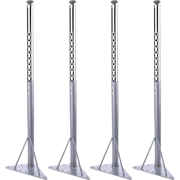 Unbranded 20-30 Inch, 29.5 In Height Furniture Legs, Gray 4 Piece