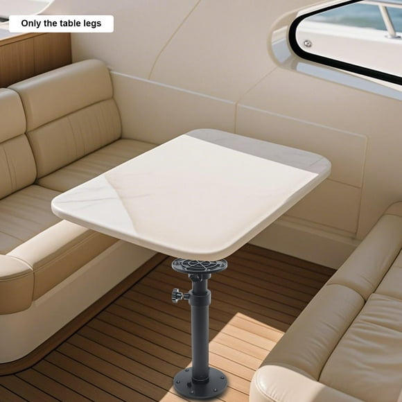 Adjustable Table Pedestal, Boat Table Pedestal, Table Pedestal Leg Black 25kg for Offshore Yachts, RVs