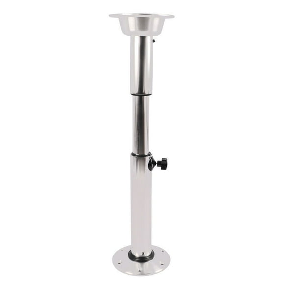Adjustable Table Pedestal Stand Base for RV Marine Caravan Boat Motorhome Height Silver