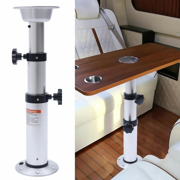 Adjustable Table Pedestal Stand Lift Up Table Base for RV Boat Caravan Aluminum Used for Rv, Yacht, Sailboat, Motorhome, Marine Boat, Caravan.