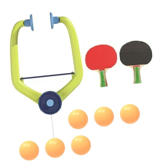 Adjustable Table Tennis Trainer Set Table Tennis Trainer Door Pingpong Game for Kid with Rackets & Balls