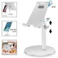 thumbnail image 1 of Adjustable Tablet/Phone Stand,Telescopic Adjustable iPad Stand Holder,Universal Multi Angle Aluminum Stand Compatible with iPhone Smart Cell Phone/Tablet/iPad(4-13 inch) - Silver, 1 of 6