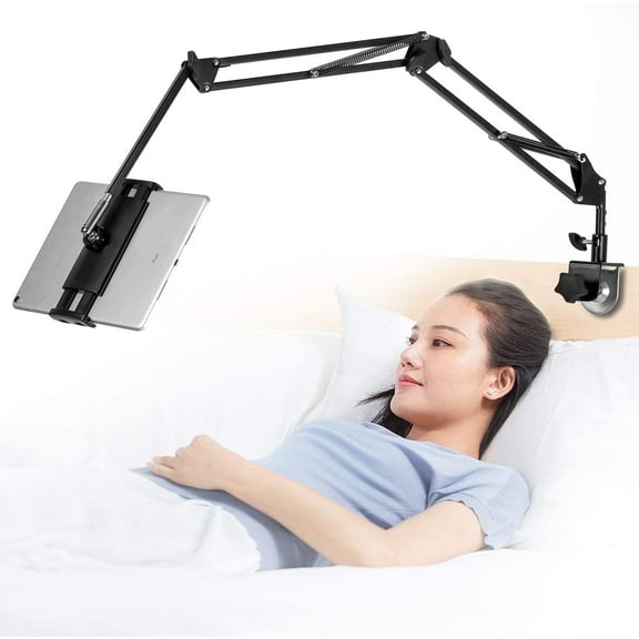 Adjustable Tablet Stand, 360° Rotatable Foldable Bed Tablet Holder for iPad/iPhone/Nintendo Switch & 4.5~12.9" Devices, Home Office Multi-Scenario Use