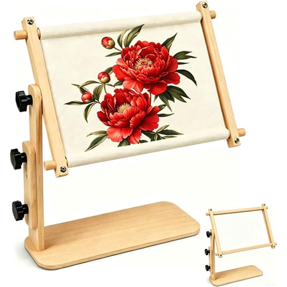 Adjustable Tabletop Embroidery Stand – Cross Stitch Frame Holder, 360° Rotating Hands Free Cross Stitch Stands, for Cross Stitch, Sewing, and Textile Crafting Projects