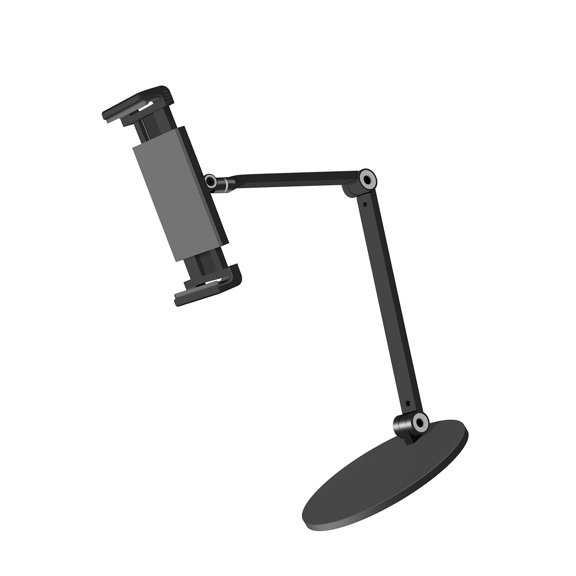 Adjustable Tablets Mount Stand Phone Clamp Mount For Desk Aluminum Construction With 3 Axises Tilts For Phones And E Readers