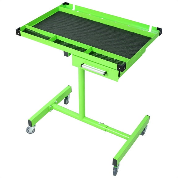 Adjustable Tear Down Work Table with Drawer for Garages, 2.5" Swivel Casters, 220 Pound Capacity