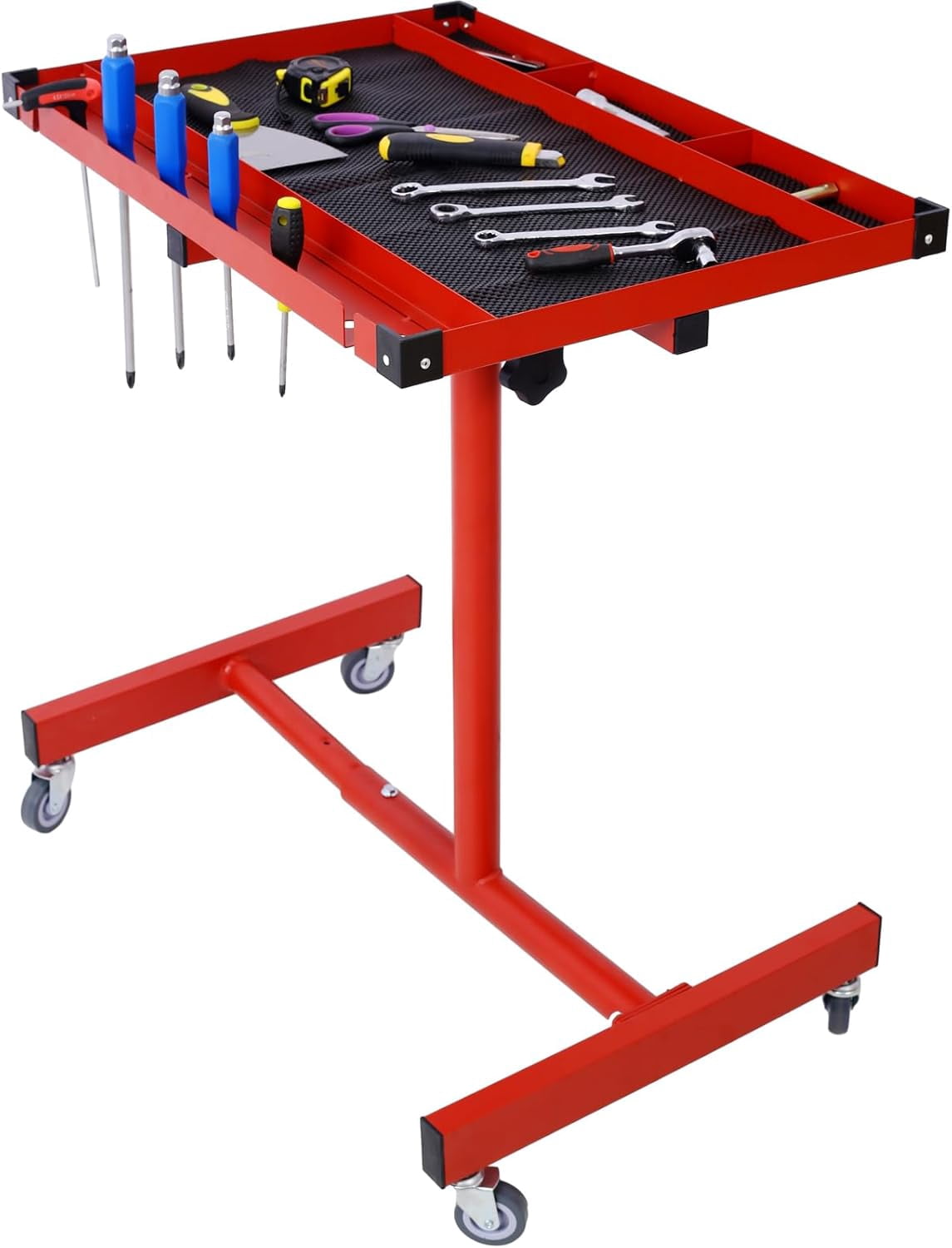 Adjustable Tear Down Work Table with Drawer - Heavy Duty Steel Frame ...