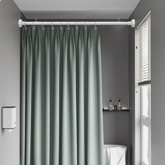 Adjustable Telescopic Curtain Rod,20" to 30" No Drilling Spring Tension Rods,Stainless Steel Pole Layout For Shower Curtains Clothes Drying And Space,Easy Installation for Bathroom Home Organization