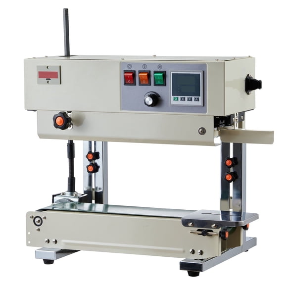 Adjustable Temperature Band Sealer Machine, 0.24-0.47 Inch Seal Width for Plastic Bags 0.001-0.03 Inch Thick, with Roller Printer