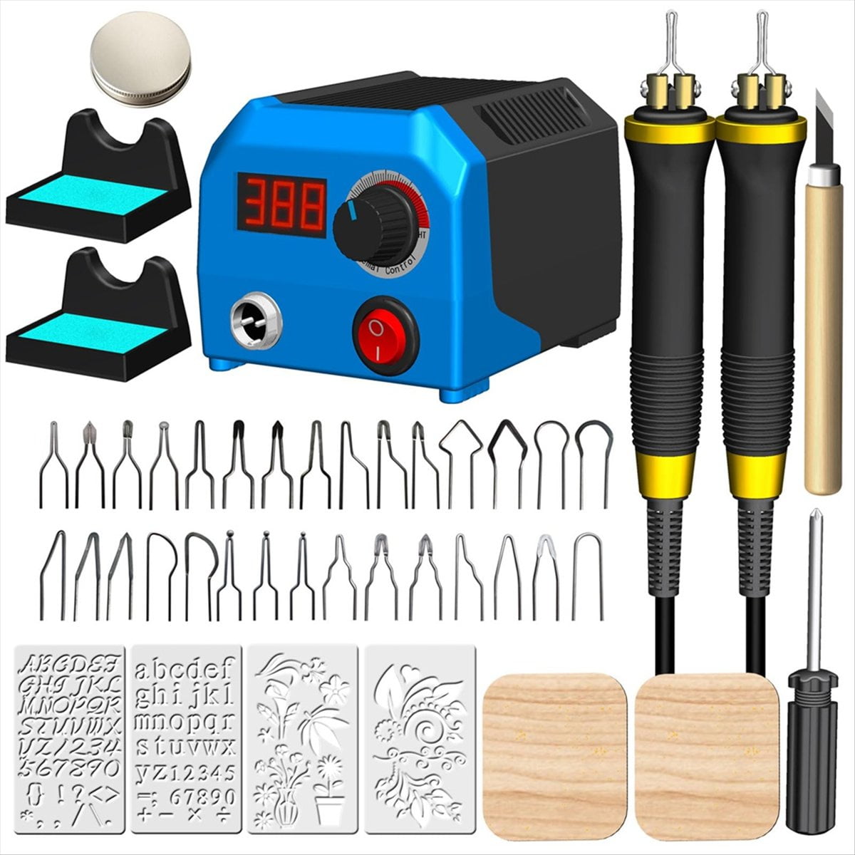 Adjustable Temperature Digital Wood Burning Tool Kit US Plug