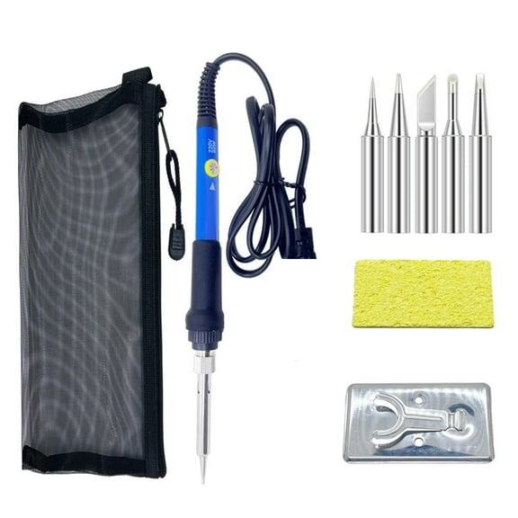 Adjustable Temperature Electric Soldering Iron Kit 60W/80W Welding Solder Rework Station Heat Pencil Tips Repair Tool ,Internally Heated