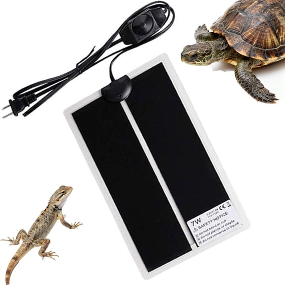 Adjustable Temperature Reptile Heat Pad, 110V 7W Non-Adhesive Under Tank Heater for Snakes, Lizards, Turtles, and Amphibians