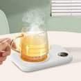 thumbnail image 1 of Adjustable Temperature USB Cup Warmer Mat 3 Heat Settings Auto Shutoff Desktop Beverage Heater for Coffee Tea Milk, 1 of 8