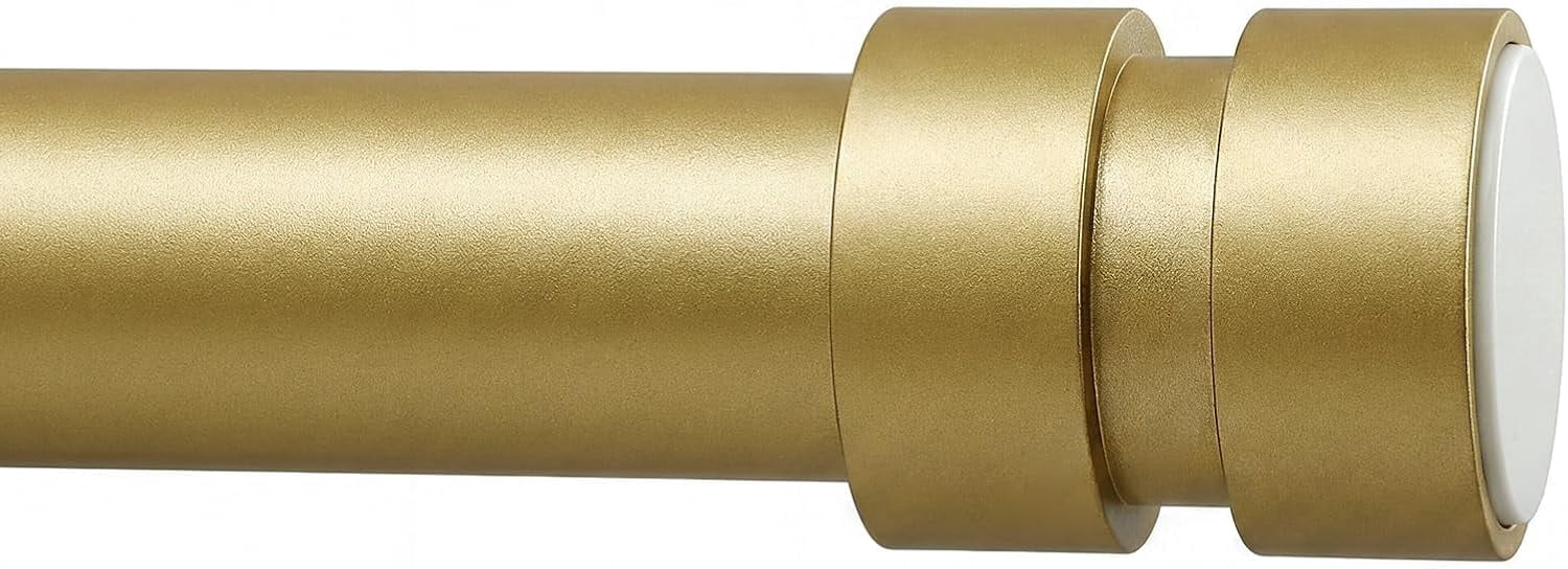 Adjustable Tension Curtain Rod 24 to 50 inch (2-4.1 ft) Satin Gold ...