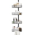 Adjustable Tension Pole Corner Shower Caddy, 4 Rustproof Shelves with ...