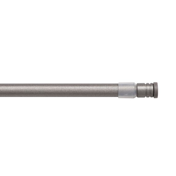 Adjustable Tension Rod 16-23 Inches - No Tools Needed - Perfect for Lightweight Voile Curtains, Rubber Tips for Secure Fit - Easy Installation for Home Use - Graphite, Sold by 1