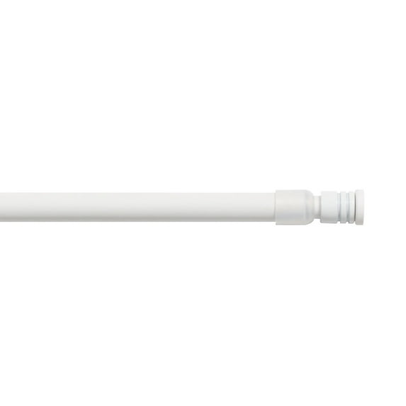 Adjustable Tension Rod 16-23 Inches - No Tools Needed - Perfect for Lightweight Voile Curtains, Rubber Tips for Secure Fit - Easy Installation for Home Use - White, Sold by 1