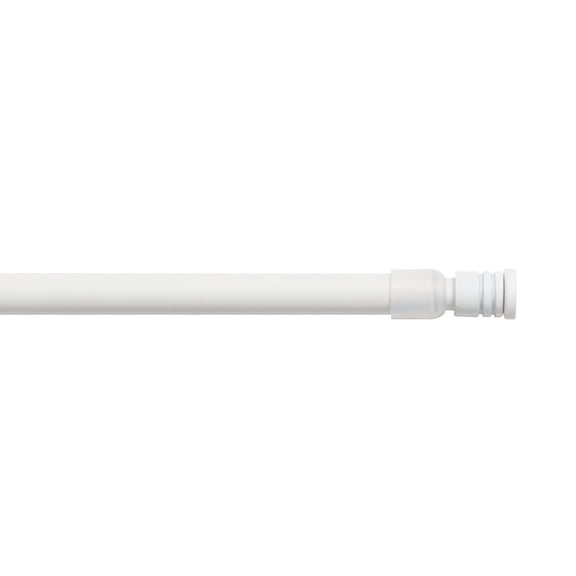 Adjustable Tension Rod 24-31 Inches - No Tools Needed - Perfect for Lightweight Voile Curtains, Rubber Tips for Secure Fit - Easy Installation for Home Use - White, Sold by 1