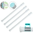 thumbnail image 1 of Adjustable Tension Rods - 19.7"/27.6" Spring Tension Rods, Extension Spring Rods Closet Rods Cupboard Bars Tensions Rod for Windows, Kitchen, Bathroom, Cupboard, Wardrobe (White/Black, 4/3/2/1pcs), 1 of 9