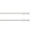 thumbnail image 1 of Adjustable Tension Rods 24-31 Inches - No Tools Needed - Perfect for Lightweight Voile Curtains, Rubber Tips for Secure Fit - Easy Installation for Home Use - White, Set of 2, 1 of 5