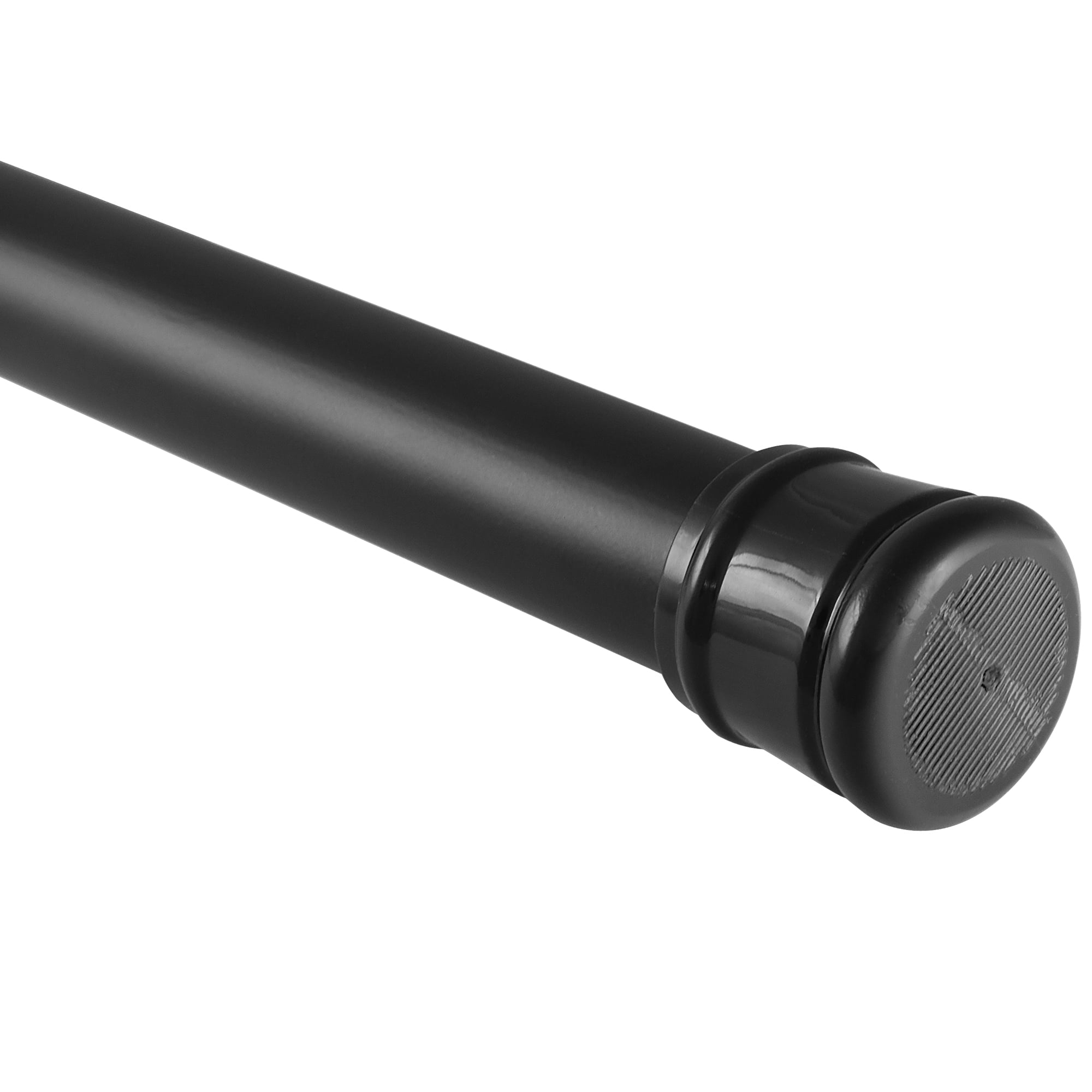 Matte Black Adjustable Steel Tension Shower Rod, 36 to 63 Inches